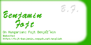 benjamin fojt business card